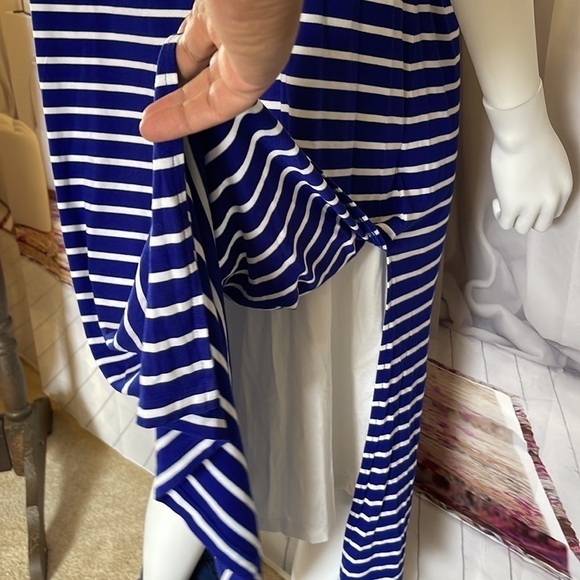 Chicos Sleeveless Blue/White Striped Double Layer Dress. Size 3. P10/A2106 - Picture 8 of 9